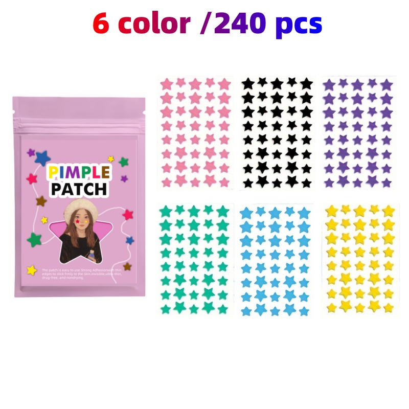 Hydrocolloid Acne Patch - 240/720 Stück Familienpackung Star Hydrocolloid Patch