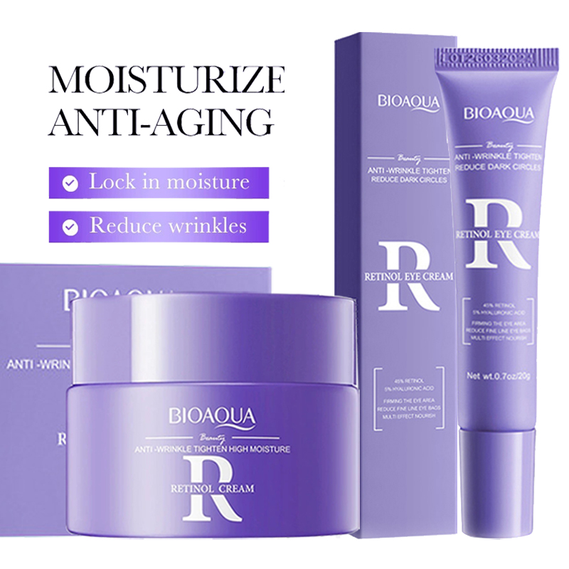 Skincare Oil Control - BIOAQUA Retinol Hautpflege-Sets, feuchtigkeitsspendende, feuchtigkeitsspendende Gesichtscreme,