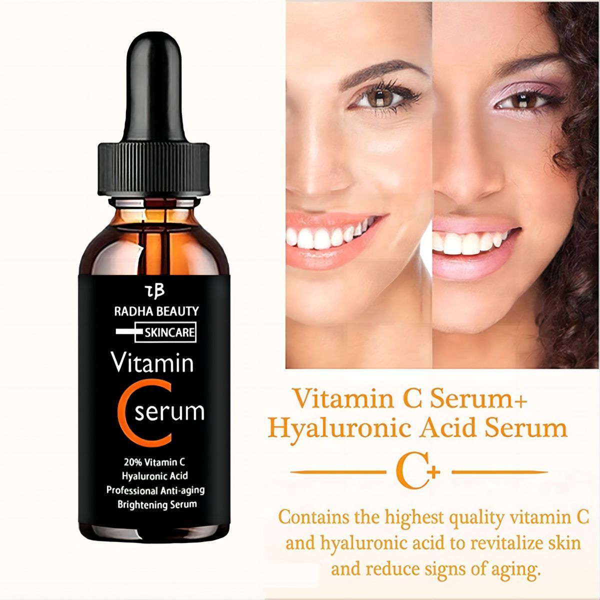 Ferulic Acid Serum - Vitamin-C-Serum, Gesichtsserum, langanhaltend, feuchtigkeitsspendend, verbessert Rauheit,