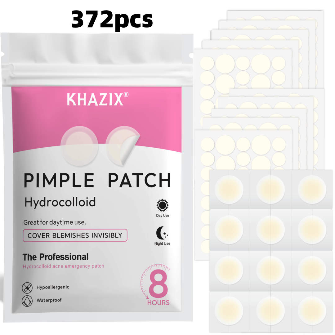 Hydrocolloid Acne Patch - 372 Stück Hydrokolloid-Akne-Pflaster, Hydrokolloid-Fleckensticker, Abdeckung für