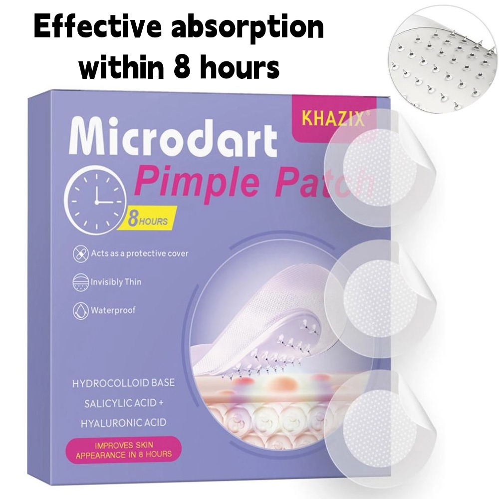 Hydrocolloid Acne Patch - Hydrokolloid-Pickelpflaster, Mikronadel-Akne-Pflaster, ultradünn, unsichtbar, 8 Stunden