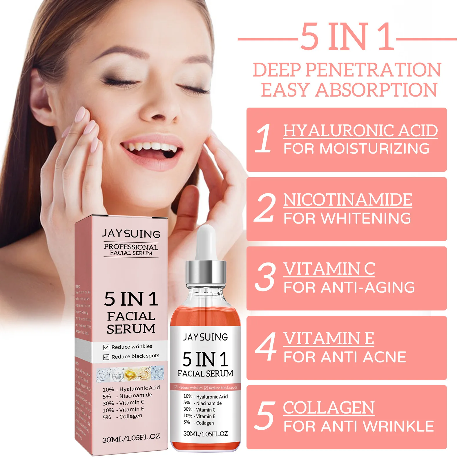 5-in-1 feuchtigkeitsspendendes – Ferulic Acid Serum Bewertung und Preis